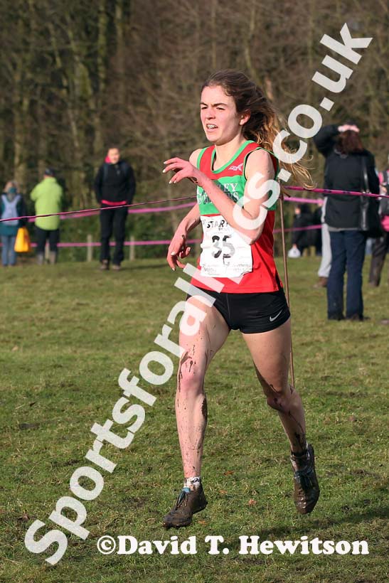 Georgia Malir (Ilkley Harriers)  under-20 womens Northern Cross Country Champs, Knowsley Safari Park. Photo: David T. Hewitson/Sports for All Pics